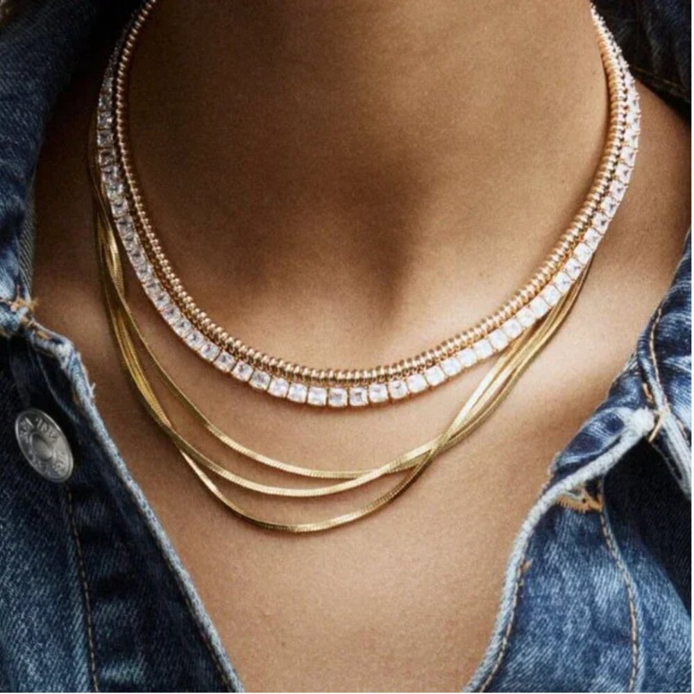 BEST Roxanne Assoulin The Slinky Necklace Gold 3-in-1